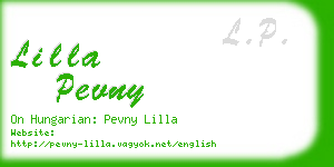 lilla pevny business card